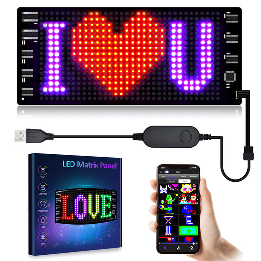 Ultra-thin flexible Bluetooth LED Screen - Programmable Car LED Sign