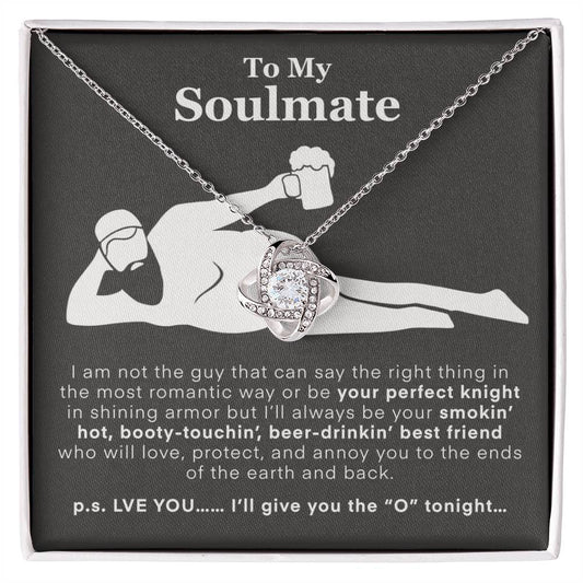 To My Soulmate - "Give O Tonight" - Loveknot Necklace