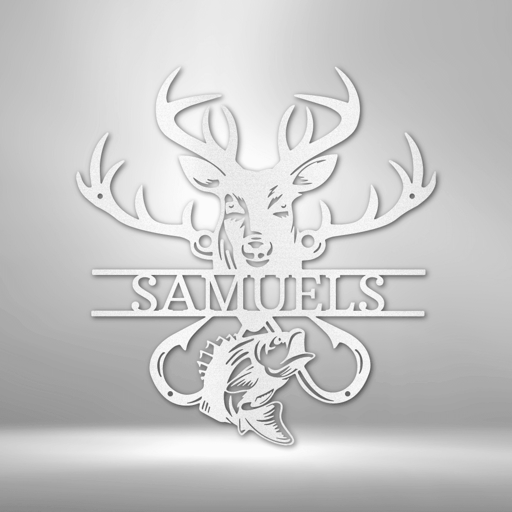 Custom Outdoorsman Monogram Personalized Name Metal Art Wall Sign –  CuteBlueDesignCo