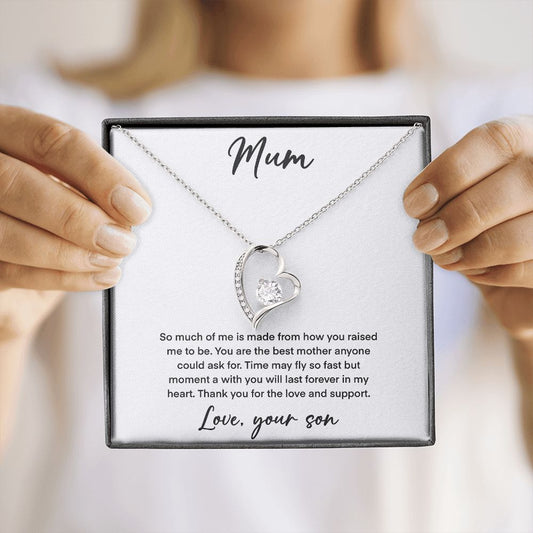 To Mum Best Mother Necklace Forever Love From Son Au - CuteBlueDesignCo